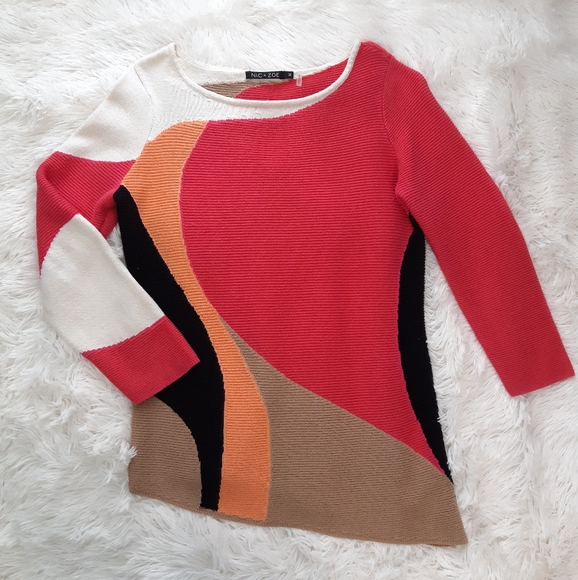 NIC+ZOE Sweaters - Nic+Zoe Unique Design Sweater